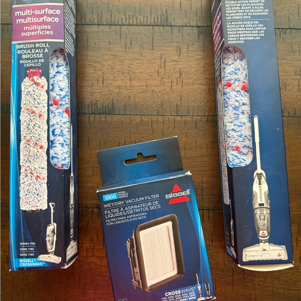 Bissell CrossWave Wet/Dry Vacuum Filter and Brush Rollers
